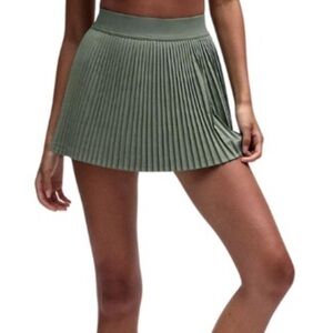 lululemon athletica varsity high rise Olive Green Pleated Skirt